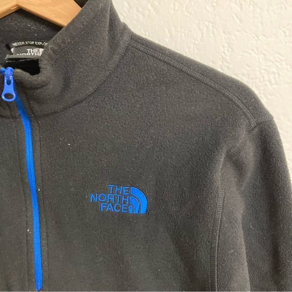 North Face Black Fleece with Blue Embroidery Logo, Size S - Picture 2 of 6